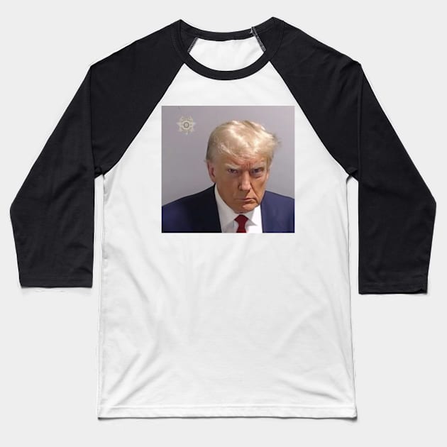 Trump Mugshot Baseball T-Shirt by ParoTee